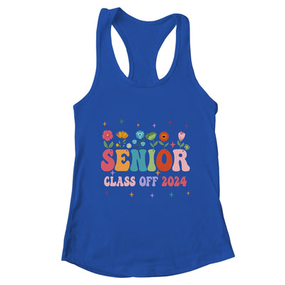 Senior 2024 Groovy Retro Flower Class Of 2024 Graduation Shirt & Tank Top | teecentury