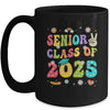 Senior 2025 Class Of 2025 Seniors Graduation Groovy Retro Mug | teecentury