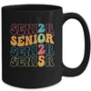 Senior 2025 Class Of 2025 Seniors Graduation Retro Groovy Mug | teecentury