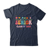 Senior 2025 Groovy Retro Flower Class Of 2025 Graduation Shirt & Tank Top | teecentury