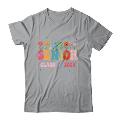 Senior 2025 Groovy Retro Flower Class Of 2025 Graduation Shirt & Tank Top | teecentury