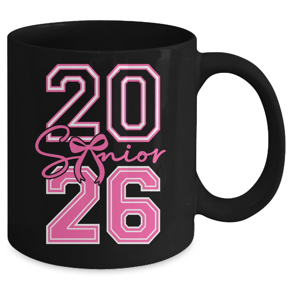 Senior 2026 Class Of 2026 Coquette Pink Bow Graduation Girl Mug | teecentury