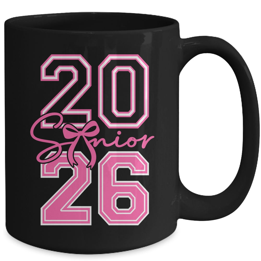 Senior 2026 Class Of 2026 Coquette Pink Bow Graduation Girl Mug | teecentury
