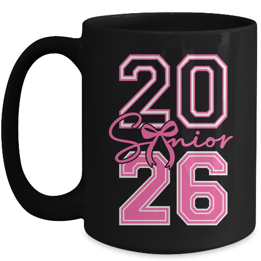 Senior 2026 Class Of 2026 Coquette Pink Bow Graduation Girl Mug | teecentury