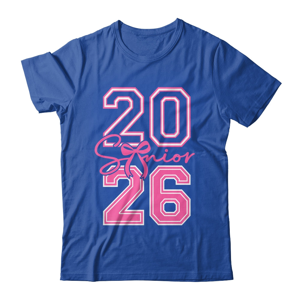 Senior 2026 Class Of 2026 Coquette Pink Bow Graduation Girl Shirt & Hoodie | teecentury