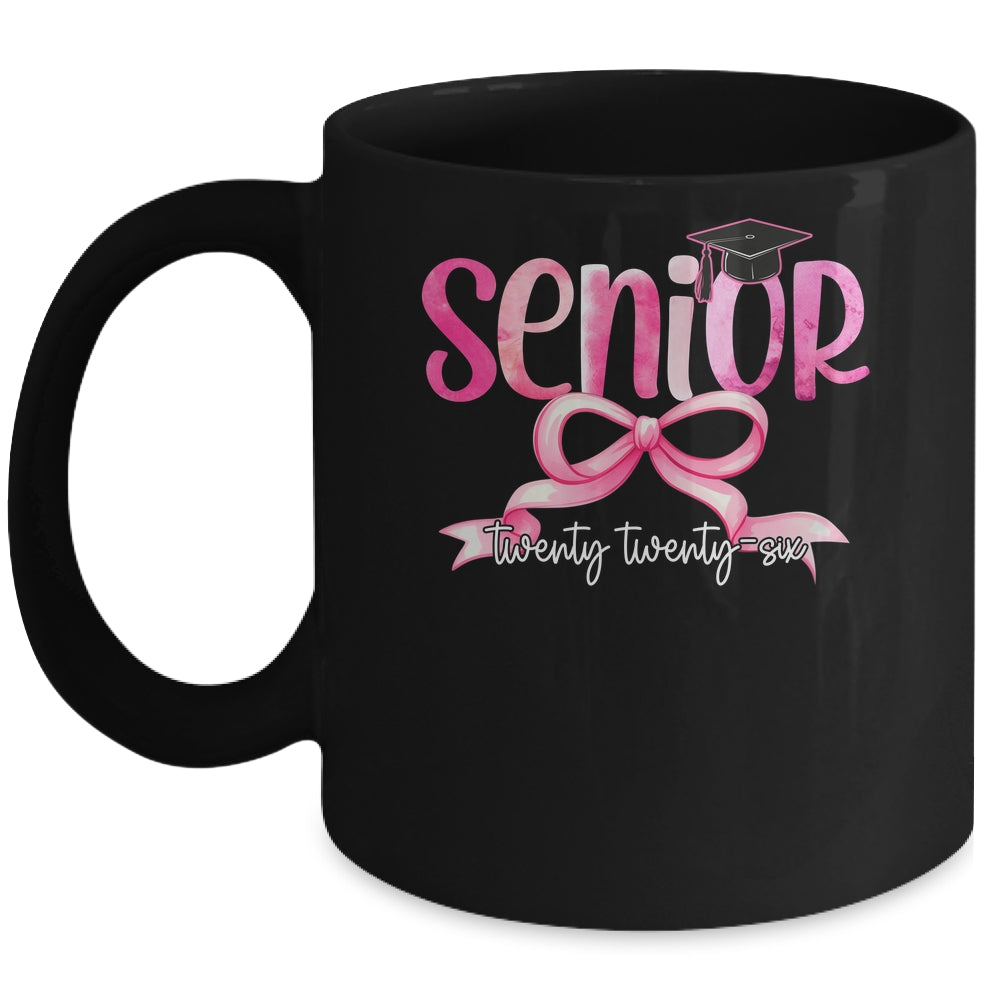 Senior 2026 Class Of 2026 Girls Coquette Bow Teacher Student Mug | teecentury