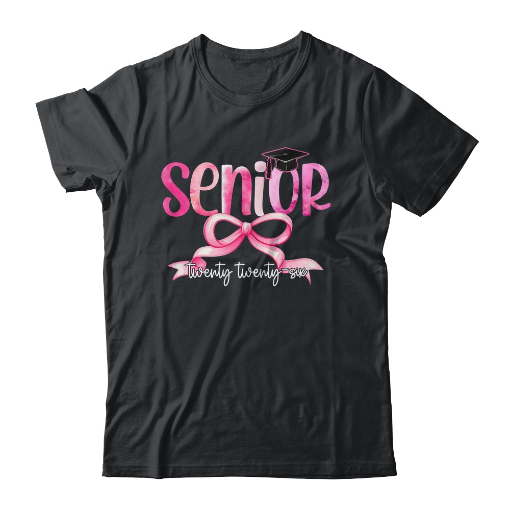Senior 2026 Class Of 2026 Girls Coquette Bow Teacher Student Shirt & Hoodie | teecentury