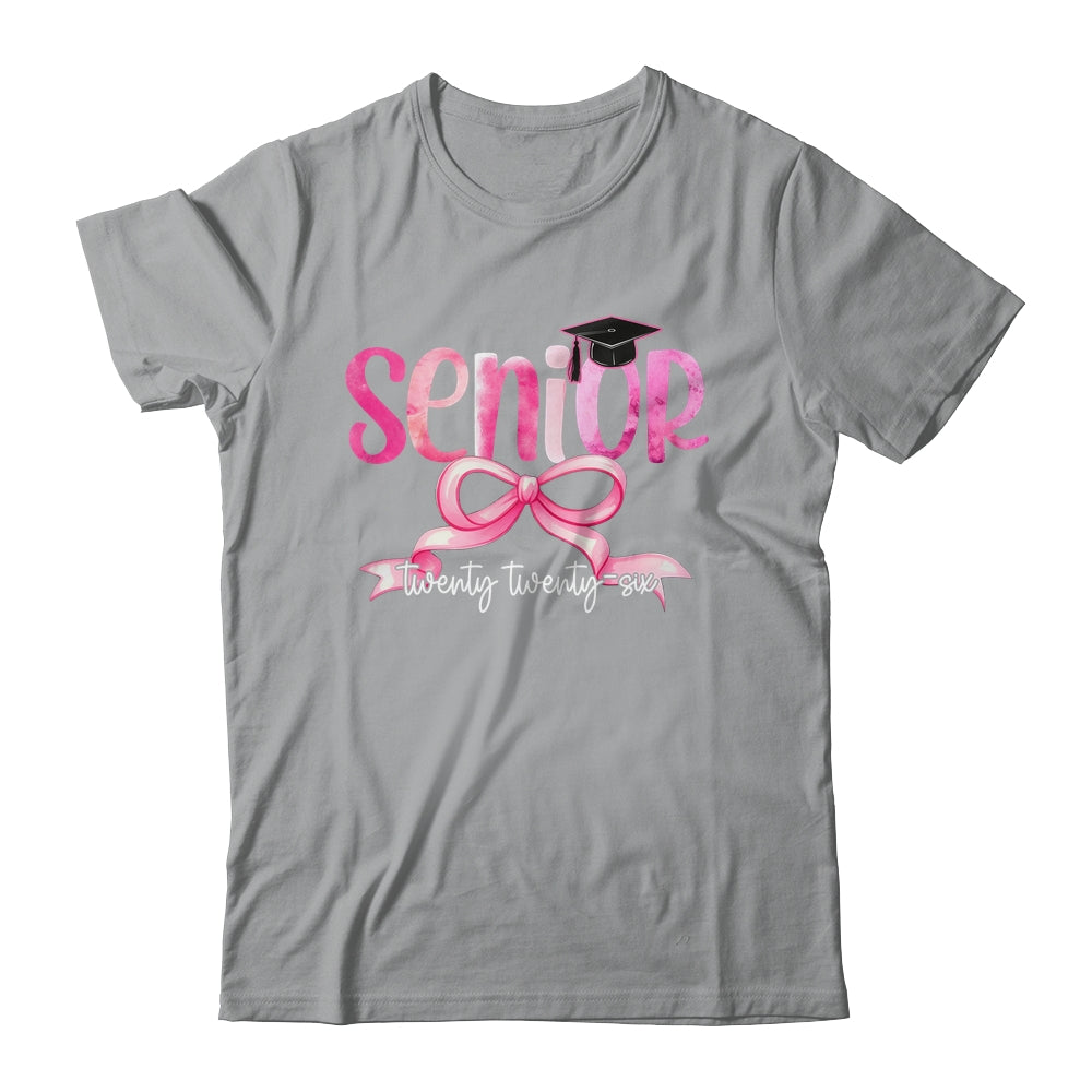 Senior 2026 Class Of 2026 Girls Coquette Bow Teacher Student Shirt & Hoodie | teecentury