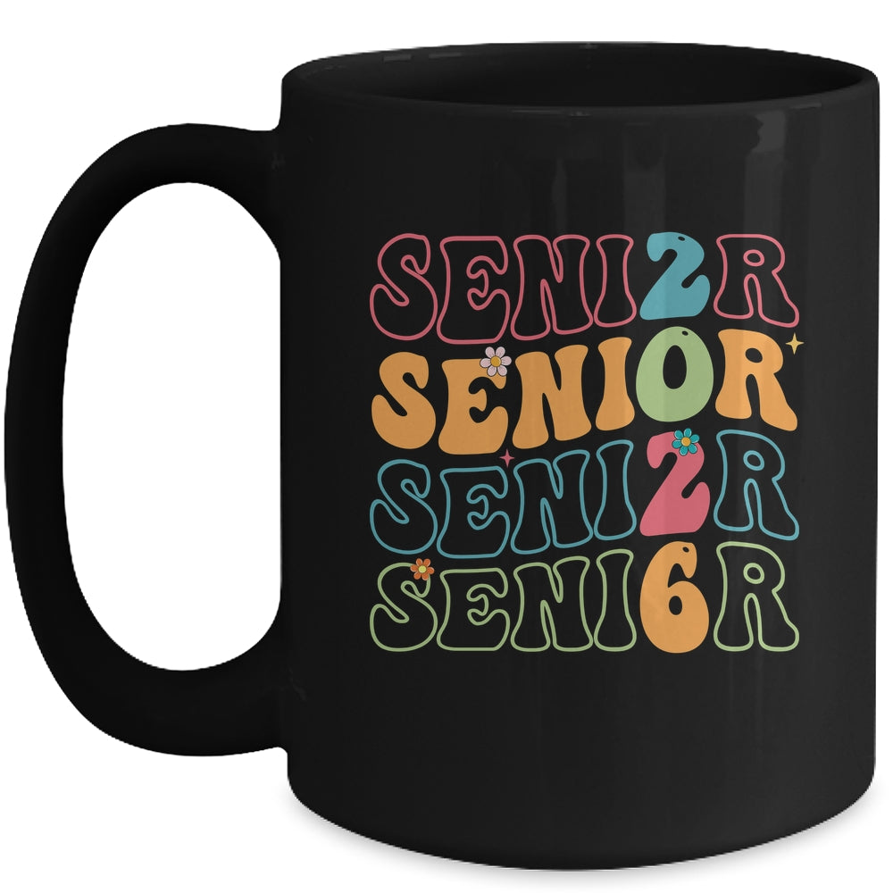 Senior 2026 Class Of 2026 Seniors Graduation Retro Groovy Mug | teecentury