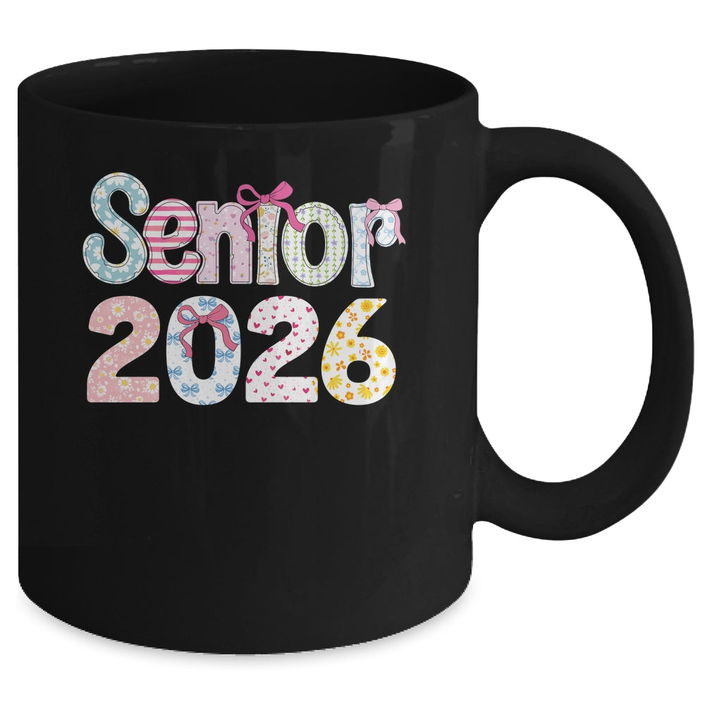 Senior 2026 Pastel Floral Class Of 2026 Girls Coquette Bow Mug | teecentury