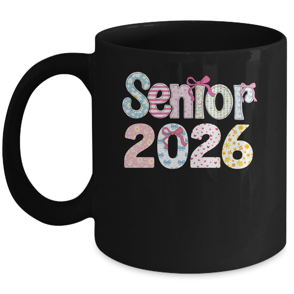 Senior 2026 Pastel Floral Class Of 2026 Girls Coquette Bow Mug | teecentury