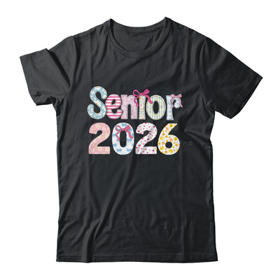 Senior 2026 Pastel Floral Class Of 2026 Girls Coquette Bow Shirt & Hoodie | teecentury