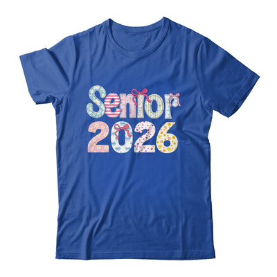 Senior 2026 Pastel Floral Class Of 2026 Girls Coquette Bow Shirt & Hoodie | teecentury