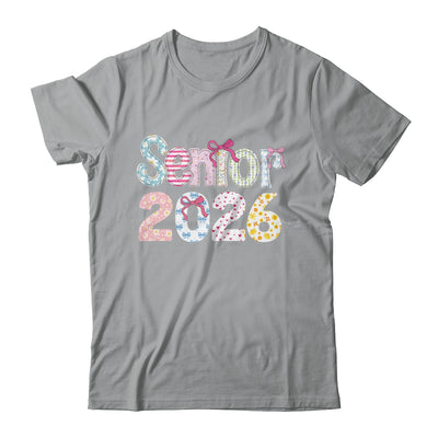 Senior 2026 Pastel Floral Class Of 2026 Girls Coquette Bow Shirt & Hoodie | teecentury