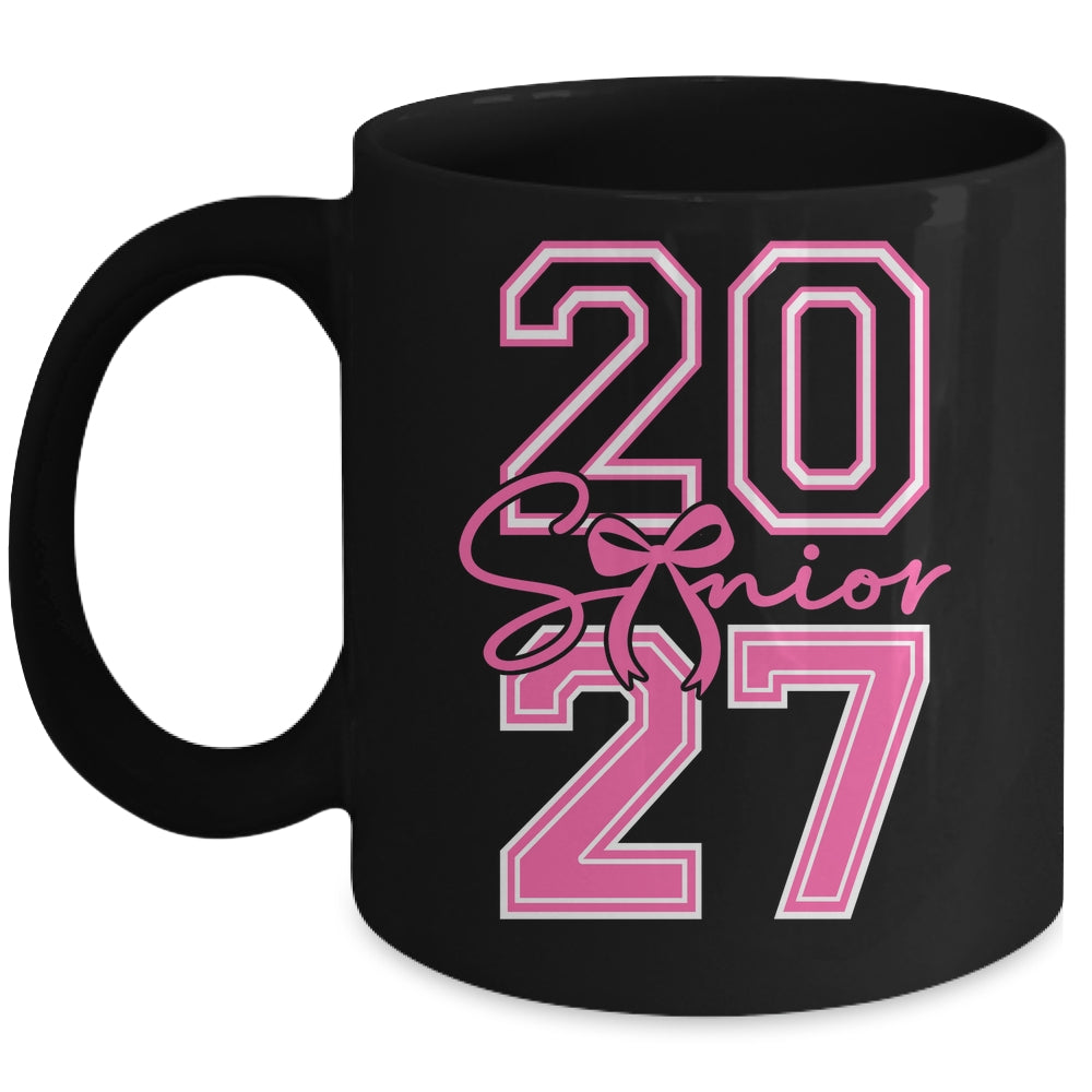 Senior 2027 Class Of 2027 Coquette Pink Bow Graduation Girl Mug | teecentury