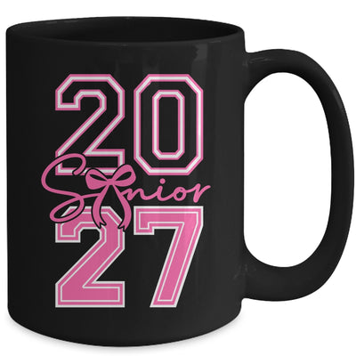 Senior 2027 Class Of 2027 Coquette Pink Bow Graduation Girl Mug | teecentury