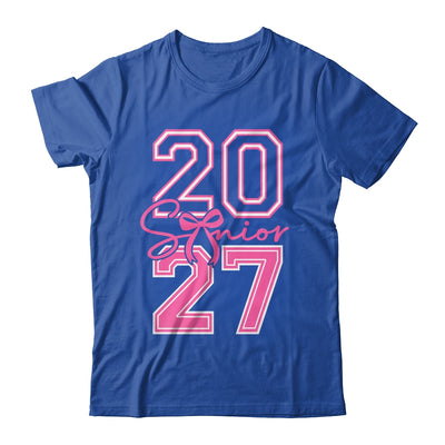Senior 2027 Class Of 2027 Coquette Pink Bow Graduation Girl Shirt & Hoodie | teecentury