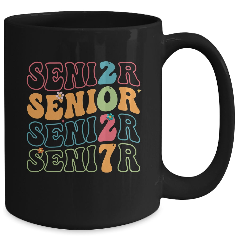 Senior 2027 Class Of 2027 Seniors Graduation Retro Groovy Mug | teecentury