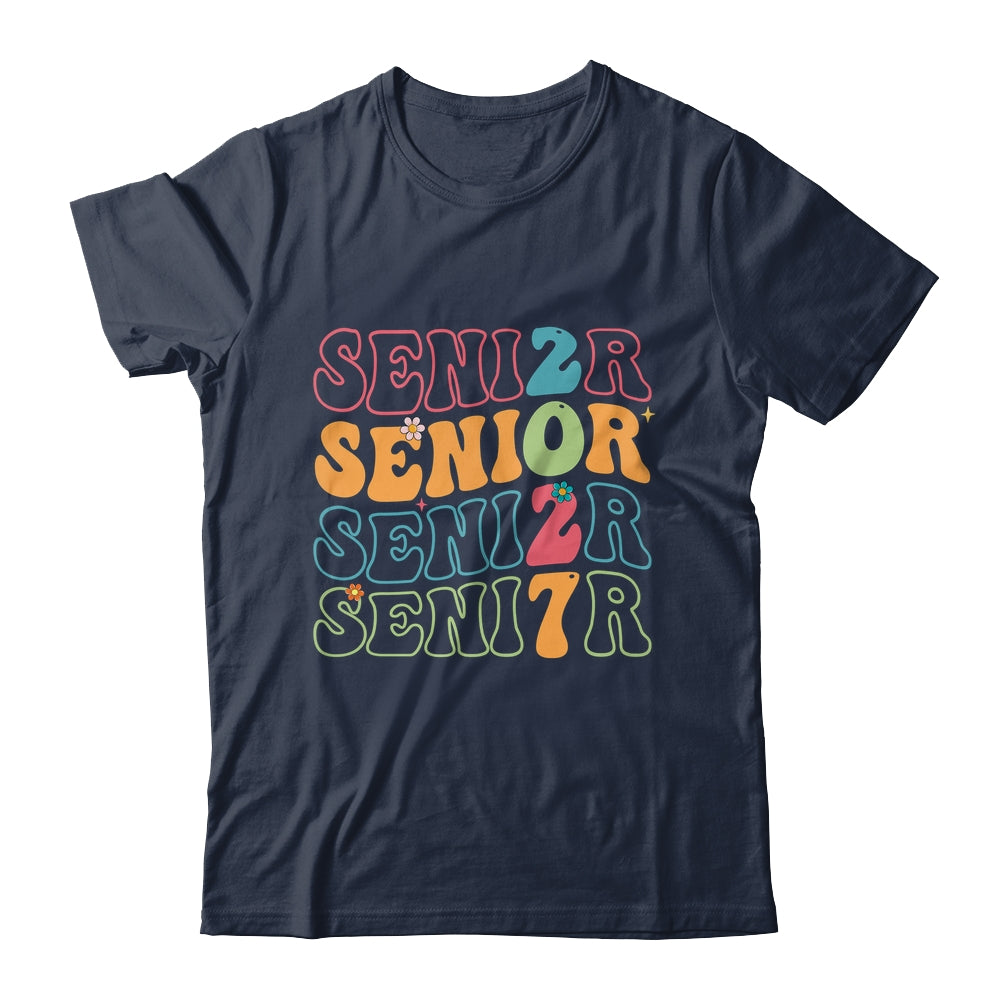 Senior 2027 Class Of 2027 Seniors Graduation Retro Groovy Shirt & Hoodie | teecentury