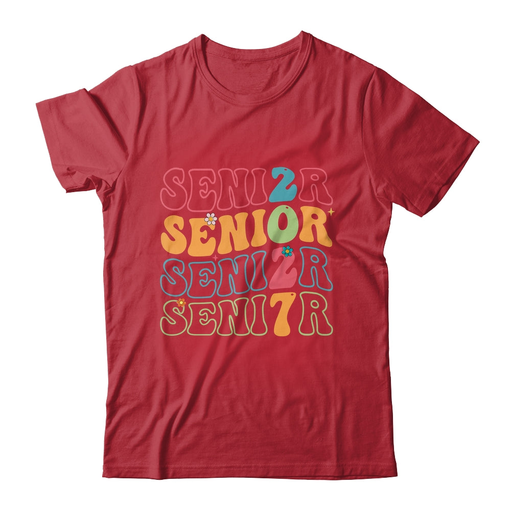 Senior 2027 Class Of 2027 Seniors Graduation Retro Groovy Shirt & Hoodie | teecentury