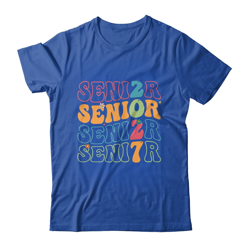 Senior 2027 Class Of 2027 Seniors Graduation Retro Groovy Shirt & Hoodie | teecentury