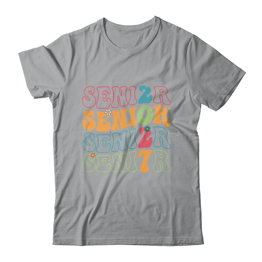 Senior 2027 Class Of 2027 Seniors Graduation Retro Groovy Shirt & Hoodie | teecentury