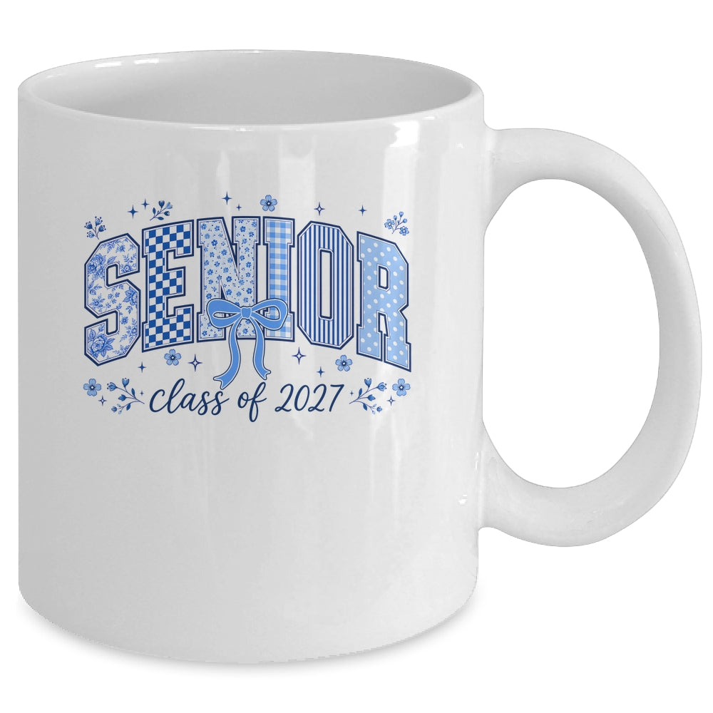 Senior 2027 Floral Class Of 2027 Coquette Bow Graduation Mug | teecentury