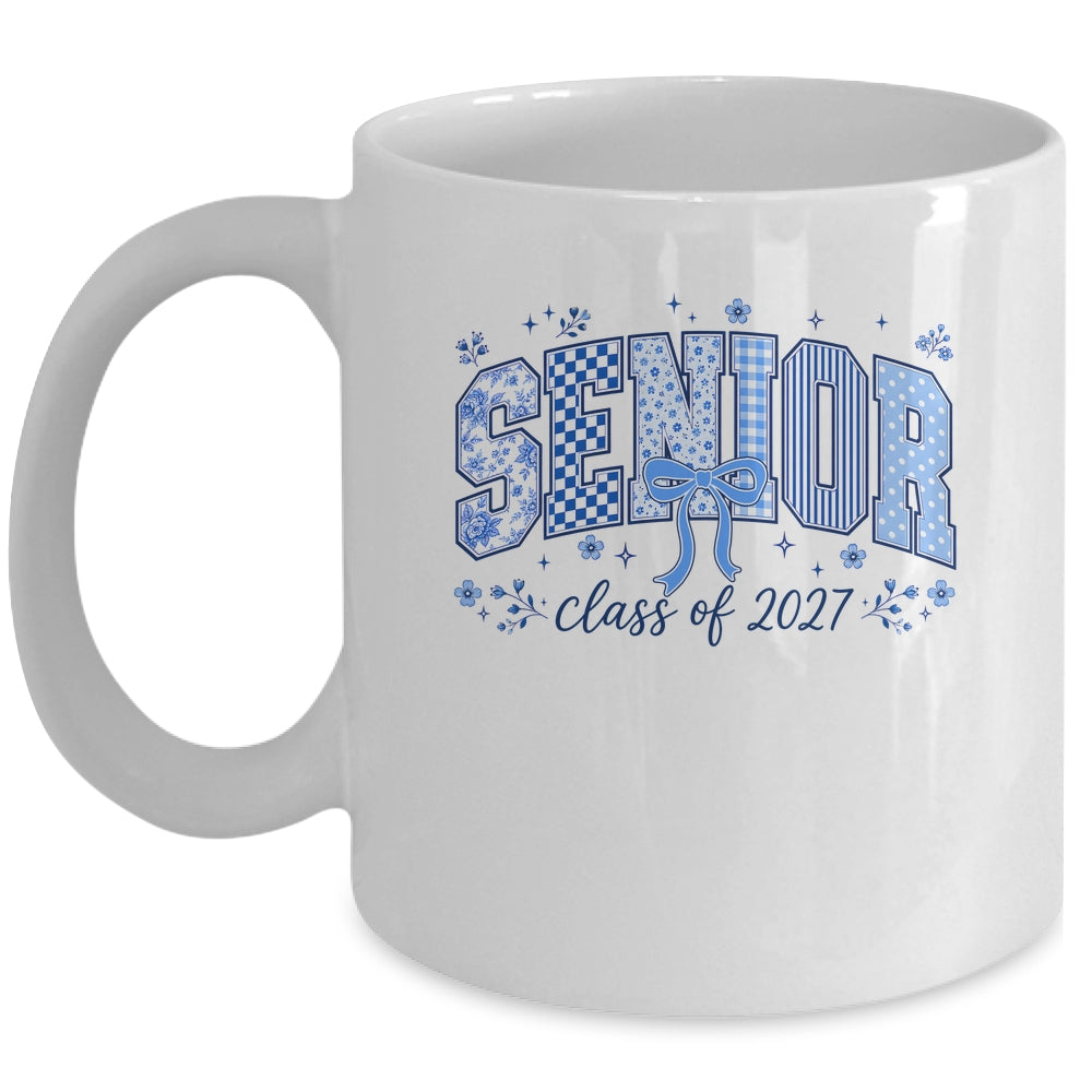 Senior 2027 Floral Class Of 2027 Coquette Bow Graduation Mug | teecentury