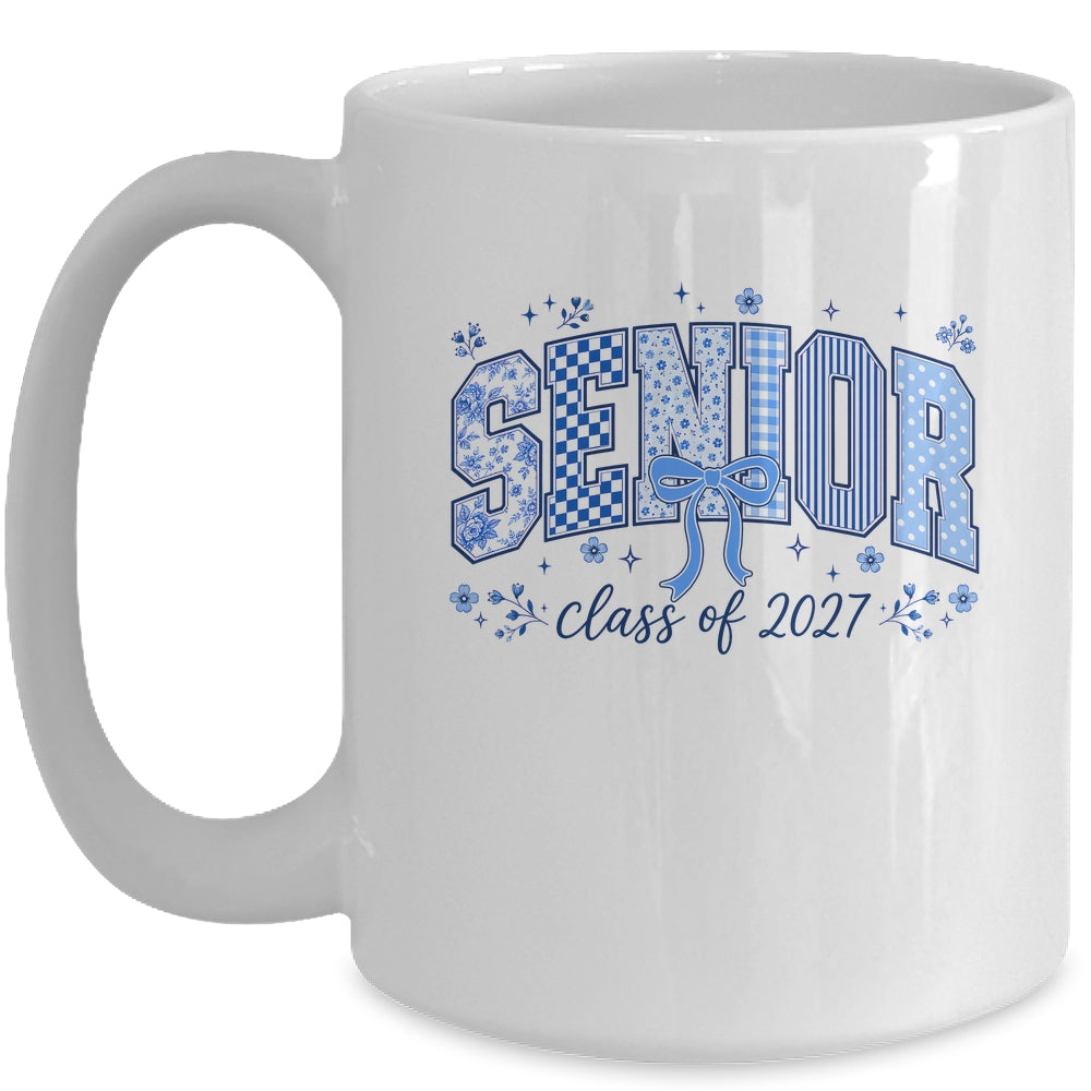 Senior 2027 Floral Class Of 2027 Coquette Bow Graduation Mug | teecentury