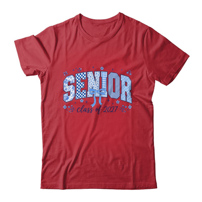 Senior 2027 Floral Class Of 2027 Coquette Bow Graduation Shirt & Hoodie | teecentury