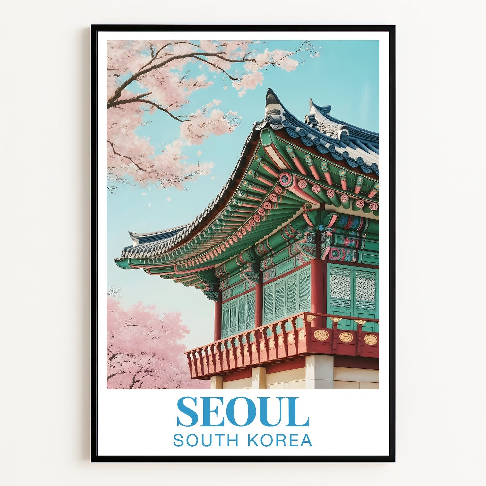 Seoul South Korea Wall Art Vintage Travel Posters Nature City Landscape Picture Prints Suitable For Home Room Living Room Office Bedroom Aesthetic Decor Unframed | teecentury