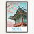 Seoul South Korea Wall Art Vintage Travel Posters Nature City Landscape Picture Prints Suitable For Home Room Living Room Office Bedroom Aesthetic Decor Unframed | teecentury