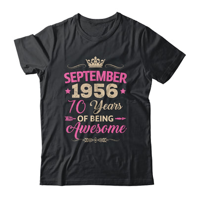 September 1956 70 Years Of Being Awesome Retro 70th Birthday Shirt & Tank Top | teecentury