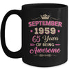 September 1959 65 Years Of Being Awesome Retro 65th Birthday Mug | teecentury