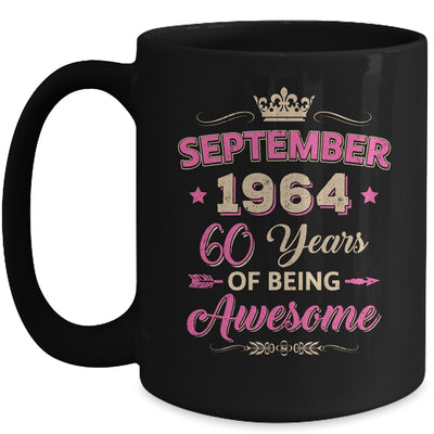 September 1964 60 Years Of Being Awesome Retro 60th Birthday Mug | teecentury