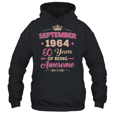 September 1964 60 Years Of Being Awesome Retro 60th Birthday Shirt & Tank Top | teecentury
