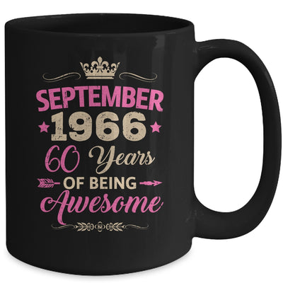 September 1966 60 Years Of Being Awesome Retro 60th Birthday Mug | teecentury