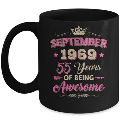 September 1969 55 Years Of Being Awesome Retro 55th Birthday Mug | teecentury
