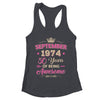 September 1974 50 Years Of Being Awesome Retro 50th Birthday Shirt & Tank Top | teecentury