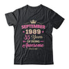 September 1989 35 Years Of Being Awesome Retro 35th Birthday Shirt & Tank Top | teecentury