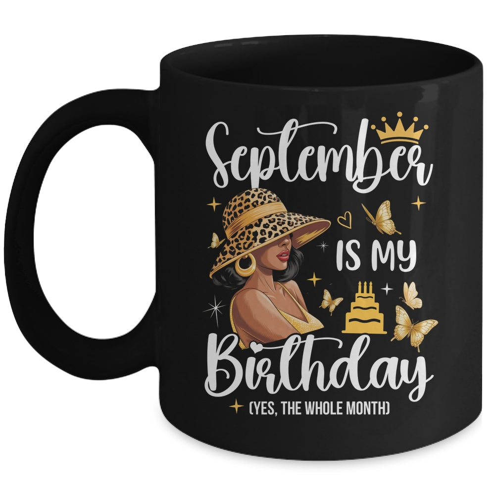 September Is My Birthday African American Woman Birthday Queen Mug | teecentury
