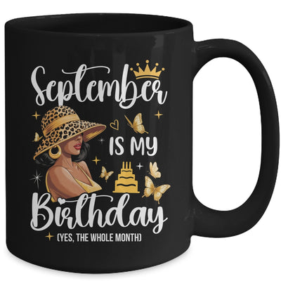 September Is My Birthday African American Woman Birthday Queen Mug | teecentury