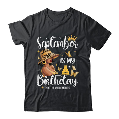 September Is My Birthday African American Woman Birthday Queen Shirt & Tank Top | teecentury