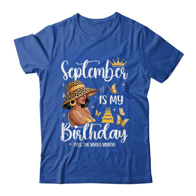 September Is My Birthday African American Woman Birthday Queen Shirt & Tank Top | teecentury