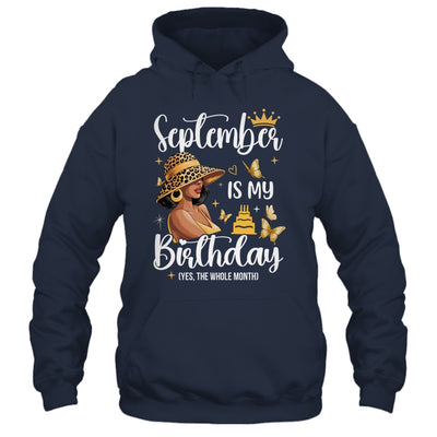 September Is My Birthday African American Woman Birthday Queen Shirt & Tank Top | teecentury