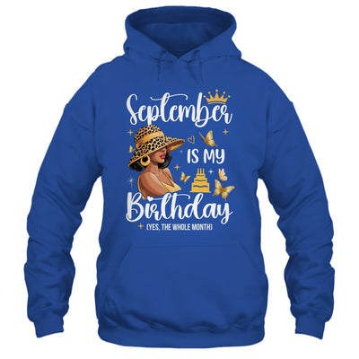 September Is My Birthday African American Woman Birthday Queen Shirt & Tank Top | teecentury