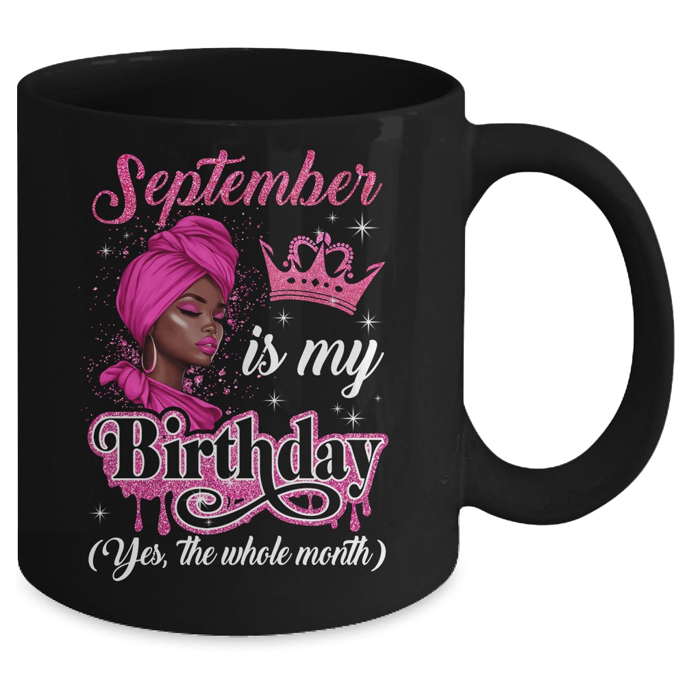 September Is My Birthday African Black Women Birthday Queen Mug | teecentury