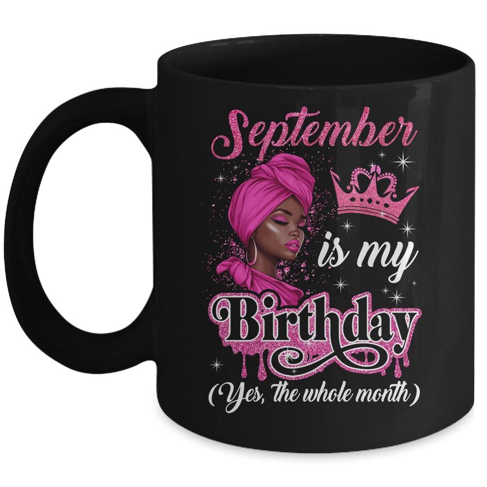 September Is My Birthday African Black Women Birthday Queen Mug | teecentury