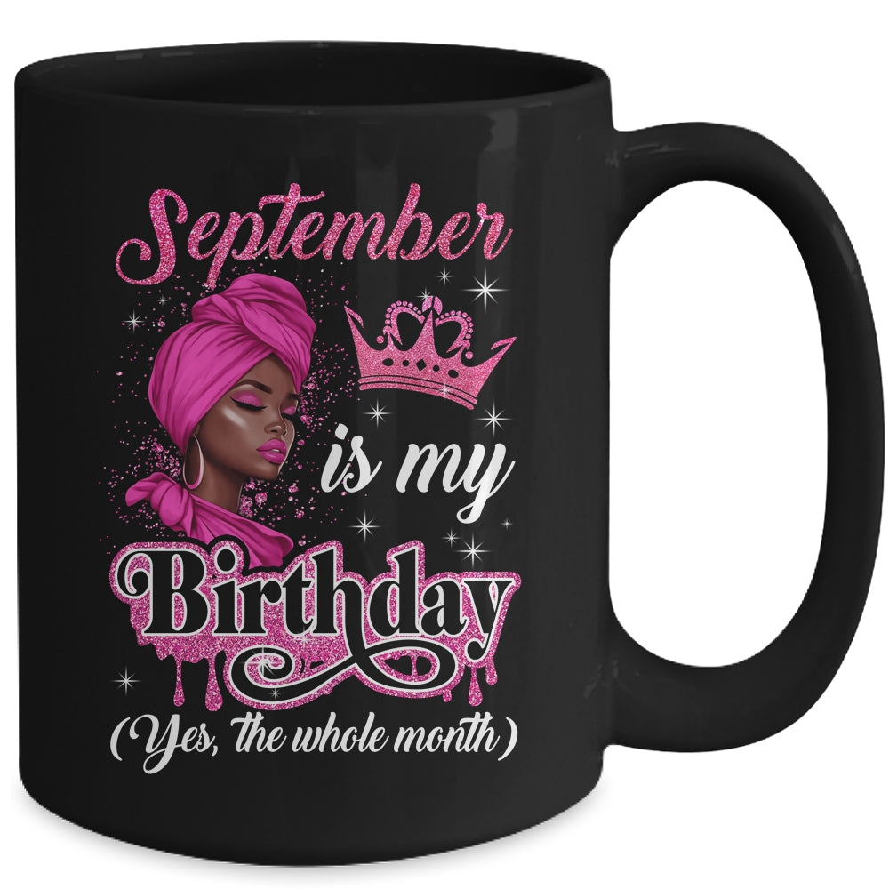 September Is My Birthday African Black Women Birthday Queen Mug | teecentury