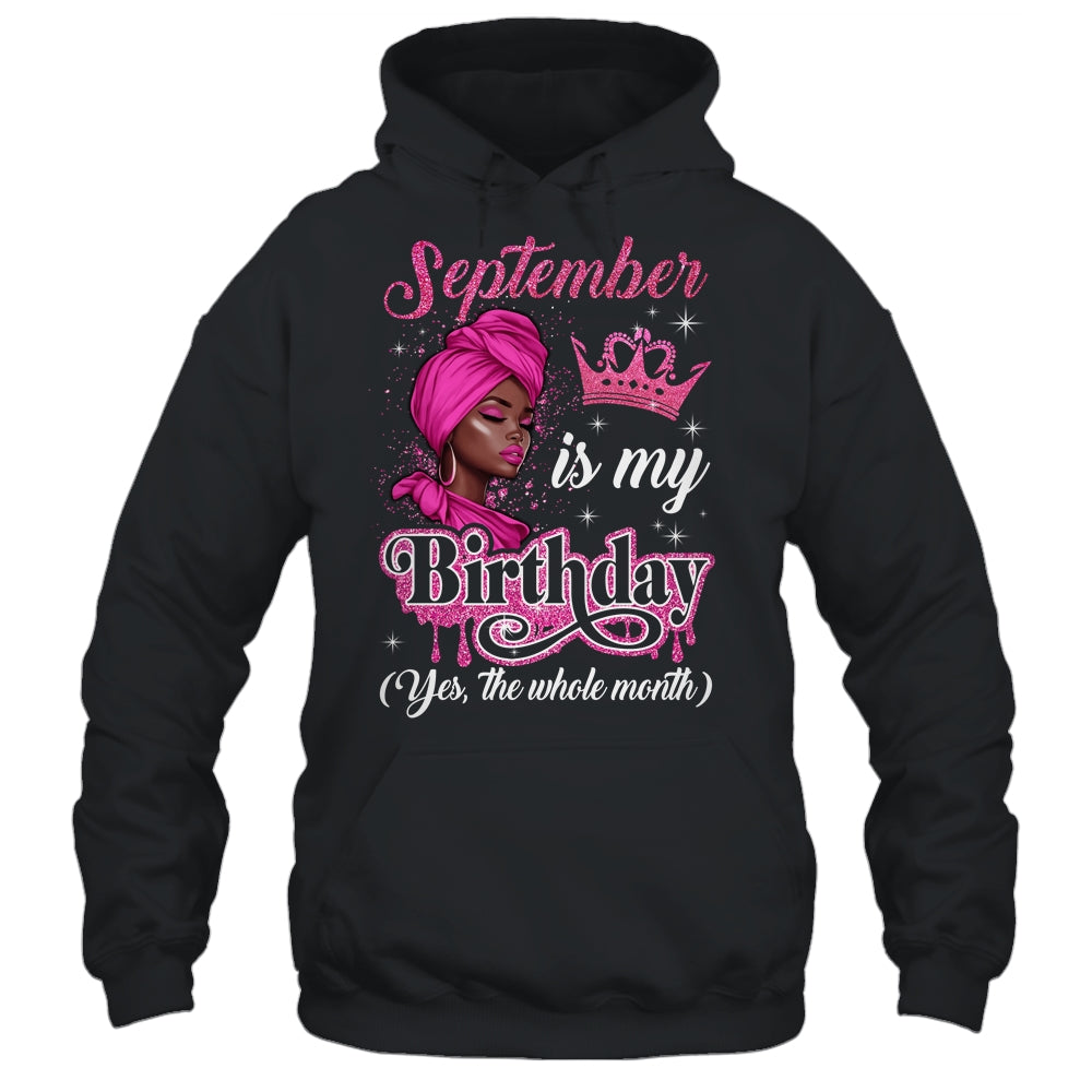 September Is My Birthday African Black Women Birthday Queen Shirt & Tank Top | teecentury